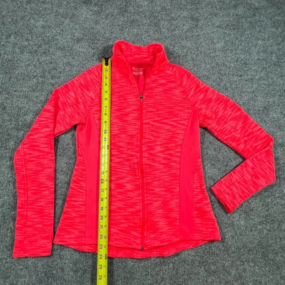 Tek Gear Athletic Jacket Womens S Pink Space Dye Athleisure Performance Full Zip